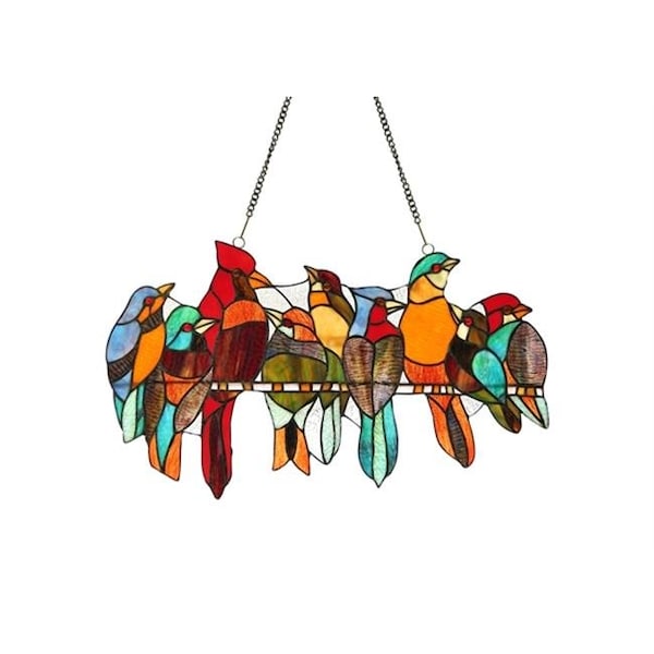 Chloe Lighting Chloe CH3P472RA22-GPN 21.5 x 13 in. Lighting Kuno Tiffany Glass Window Panel - Black CH3P472RA22-GPN - main
